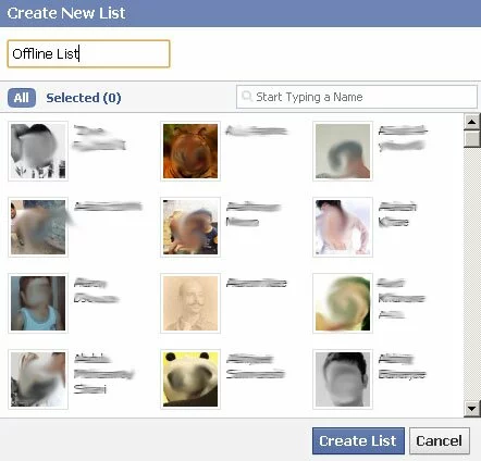 Create Friend List on Facebook