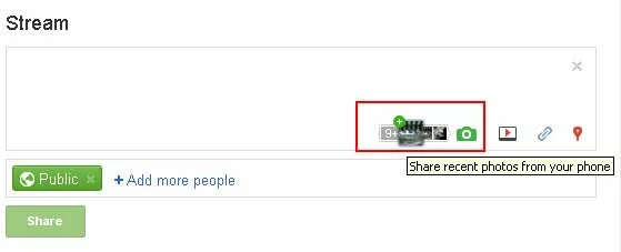 Share mobile photos on Google Plus stream using Instant Photo upload