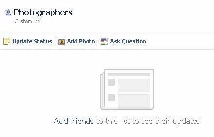 Select friends to add to your Facebook List