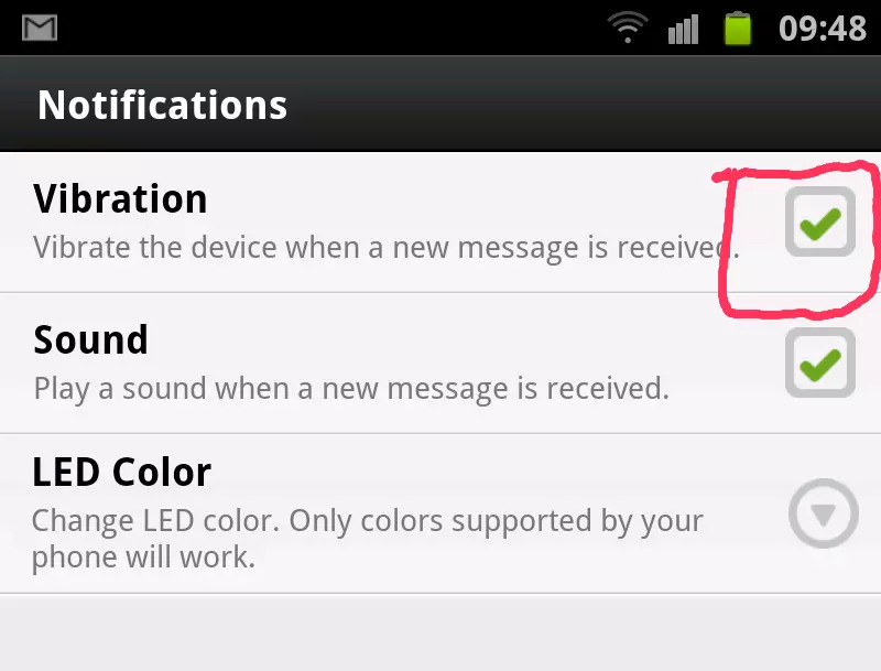 Kik messenger vibrate settings for notifications