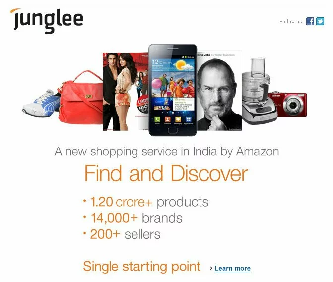 Amazon launches Junglee in India - an eCommerce store that lists products from retailers